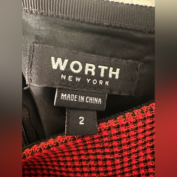 WORTH 2 Career Workwear Patriotic Nautical Navy Flame Red Marlin Pencil Skirt - Picture 5 of 14